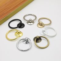 2 Pieces Drawer Ring Antique Brass Handle Ring Drawer Black Ring Handles Single Hole Pulls Cabinet Door Handle Knobs and Pulls Door Hardware Locks