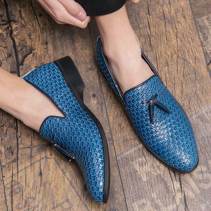 ผู้ชายพู่-loafers-แฟชั่นผู้ชายรองเท้า-slip-on-mens-shoes