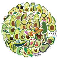 50pcs Cartoon Avocado Stickers For Notebooks Stationery Laptop Green Cute Sticker Aesthetic Scrapbooking Material Craft Supplies Stickers Labels