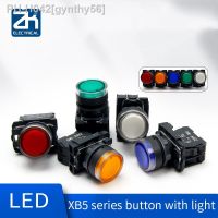 1pcs XB5 Illuminated LED Button Switch Red Green Yellow Blue White 220V/24V/110V/380V