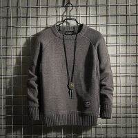 Stylish Solid Color O-Neck Knitted All-match Sweater Mens Clothing 2022 Autumn New Oversized Casual Pullovers Korean Tops