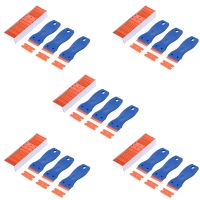 15PCS Plastic Razor Blade Scrapers &amp; 500 PCS 1.5 Inch Double Edge Plastic Razor Blades for Auto Window Tint Vinyl Tool