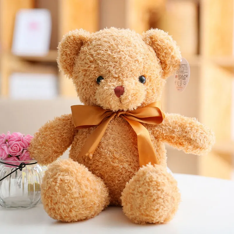 Ready!】Lovely Teddy Bear Plush Toys Kawaii Ribbon Bear Pillow Soft  Embraceable Bear Stuffed Dolls For Girlfriend Xmas Gift
