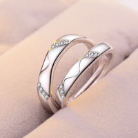 [COD] แหวนข้อเสนอเพชรรูปเพชร แหวนแต่งงานทรงเหลี่ยมรูปปริซึมรุ่นใหม่แหวนคู่ฝังไมโครสไตล์เกาหลี