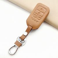 ✉❒❀ High Quality Full Cover Leather Car Key Protect Case Shell For Honda 2016 2017 CRV Pilot Accord Civic Fit Freed Car Accessorise