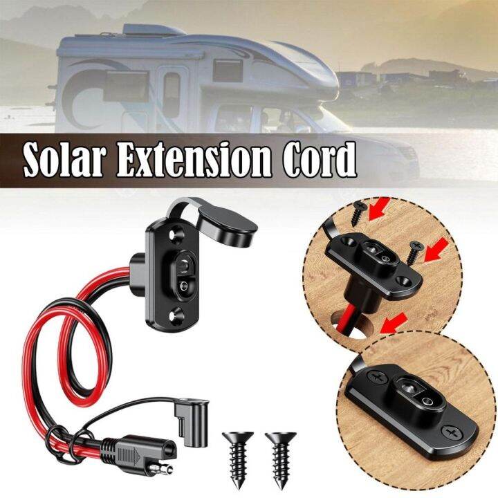 NIEDU Useful Solar Panel Quick Connector Universal Extension Cable SAE ...