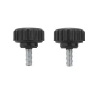 M4 x 10mm Round Head Screw On Thumbscrews Knurled Clamping Knob 2 Pcs