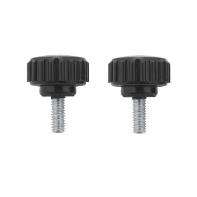 M4 x 10mm Round Head Screw On Thumbscrews Knurled Clamping Knob 2 Pcs