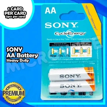 SONY High capacity 1.2V AA rechargeable batteries 4600 mAh (Pair