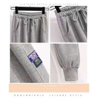 Casual High Waist Sweatpants Women Plus Size Loose Grey Trousers