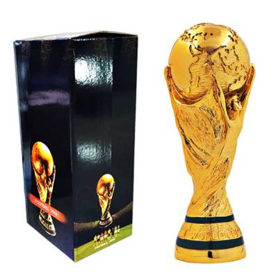 2022 Qatar World Cup Trophy Full Gold Plated Resin Cup Model Souvenir Football Crafts Decoration Fans