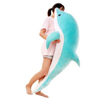 Large Plush Dolphin Toys Stuffed Sea Animal Cute Girls Dolls Soft Baby Sleeping Pillow Christmas Birthday Gift For Children