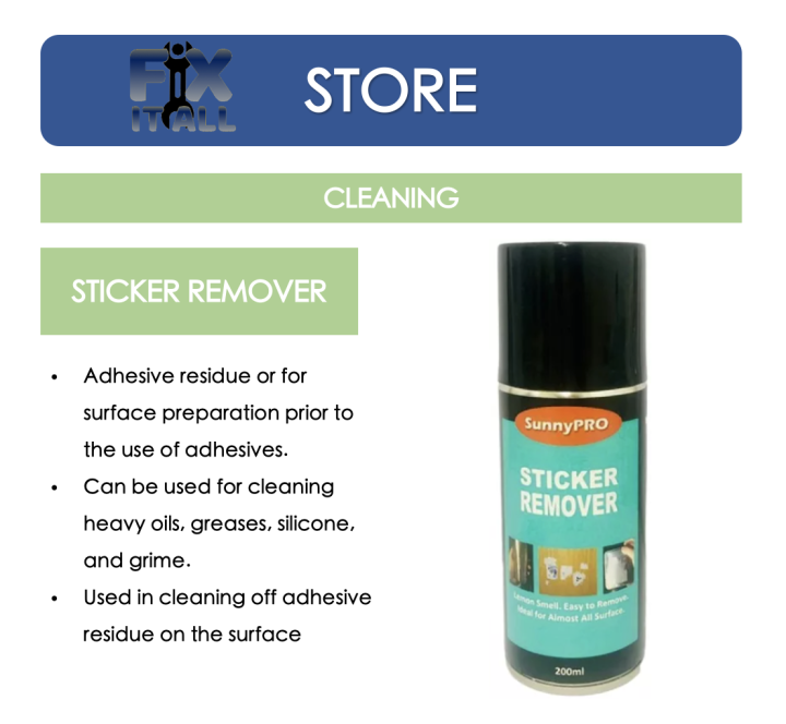 Sticker Remover Spray Adhesive Sticker Tape Remover 200ml Lazada