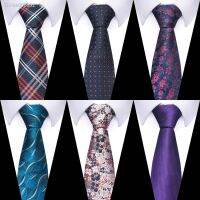 ◙ 100 Silk Brand Purple Tie Men Necktie High Quality Mix Colors Silk 7.5 cm Gravatas Accessories Wedding April Fools Day