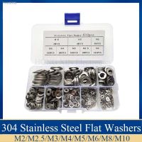 ☞✻❣ 420pcs/set 304 Stainless Steel Flat Washers M2-M10 Ring Plain Washer Gaskets Assortment Kit