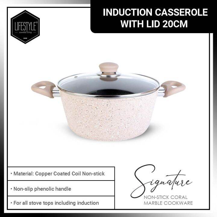 Lifestyle Cookware Signature Non-Stick Induction Forge Casserole with ...