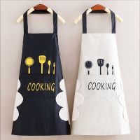 (Baixiang Flower City)  ◕◘✈ Household Kitchen Hands Waterproof And Oily Be Soiled Apron Female Fashion New Adult Work Clothes For Men Women With The Corset