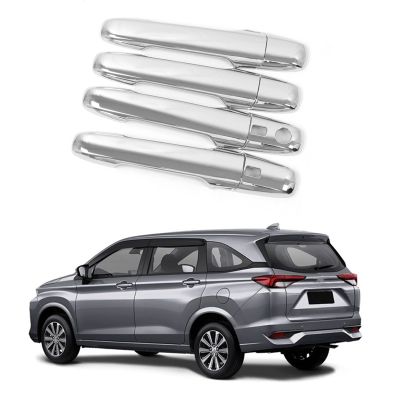 Carbon Fiber Door Handle Cover Decorator Exterior Accessories for Toyota Avanza Premio Veloz Cross 2022+