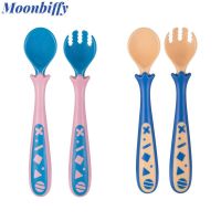 Utensils Set Bendable Silicone Spoon for Baby Utensils Set Toddler Learn To Eat Training Soft Fork Infant Children Tableware Bowl Fork Spoon Sets