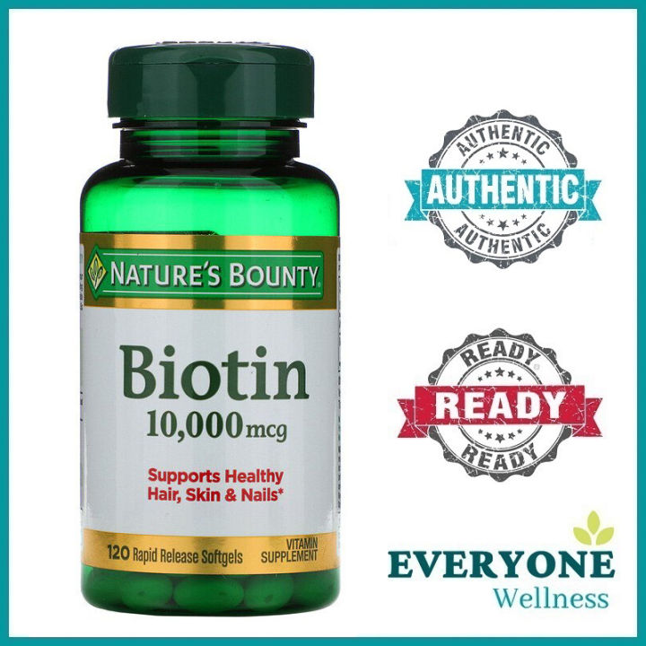 Local Delivery Natures Bounty Biotin 10000 Mcg 120 Rapid Release 4669