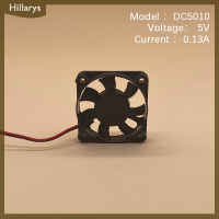 [Hillarys] พัดลม DC ไร้แปรงสำหรับเคสคอมพิวเตอร์พัดลมระบายความร้อน5V 12V 24V แขนแบกพัดลมระบายความร้อน CPU DC5010มีสองสาย