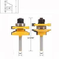 【Big-Sales】 MULTI DEAL 1/4 "2Pcs และ Stile Router Bit Set Door Window Woodworking Tenon Cutter For Wood Mill