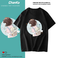 ?เสื้อยืดคอกลม T-shirt ลายมาใหม่ 2023 วัยรุ่นเกาหลี คิ้วห์ๆ?T-556