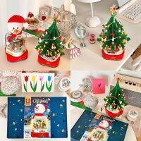 Snowman &amp; Christmas Tree Musicbox ตัวต่อคริสต์มาสทรี ตัต่อสโนว์แมน
