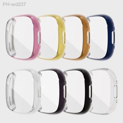 Soft TPU Full Cover Case For Fitbit Versa 1 2 3 4 Cover Screen Protective Shell For Fitbit Versa Lite/Fitbit Sense 2 Case