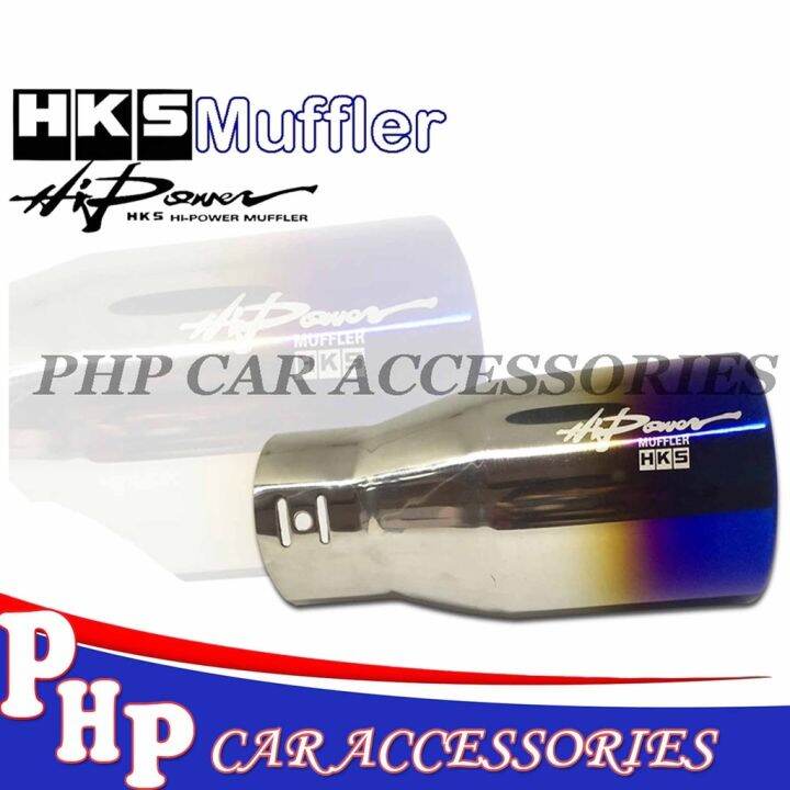 HKS B32 inlet Universal Burnt Titanium Car Exhaust Tail Pipes Muffler
