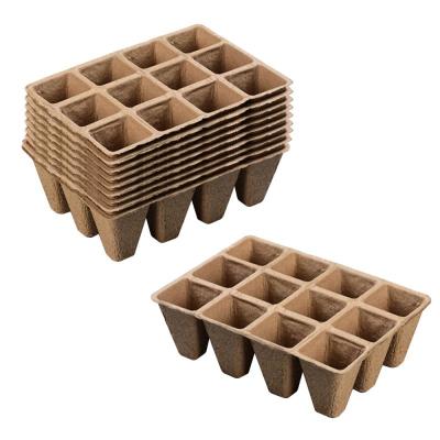 5 Pcs 12 Cells Environmental Protection Garden Pulp Nursery Pot Seedling Starters Cups Herb Seed Tray Planting Tools Gardening