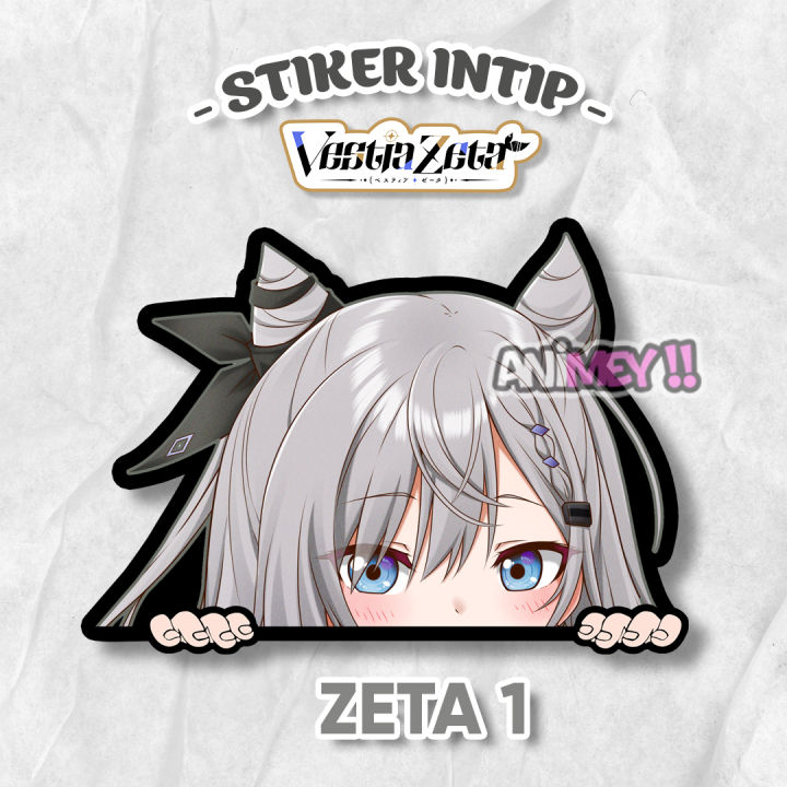 Stiker Intip Vestia Zeta Hololive Vtuber Anime Sticker Waterproof