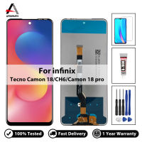 คุณภาพสูงสำหรับ Infinix Tecno Camon 18 CH6จอแสดงผล LCD 100% ทดสอบสำหรับ Camon 18 Pro Touch Screen Digitizer Assembly เปลี่ยนไม่มี Dead Pixel Touch Panel