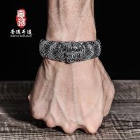 ✾☁✵  pure tiger head bracelet personality wide heavy edition tide restoring ancient ways adjustable bracelets openings