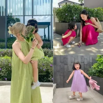 Siêu hot] Đầm maxi mẹ và bé Đầm maxi đi biển váy đi biển váy đôi mẹ và bé  me con mẫu hot | Shopee Việt Nam