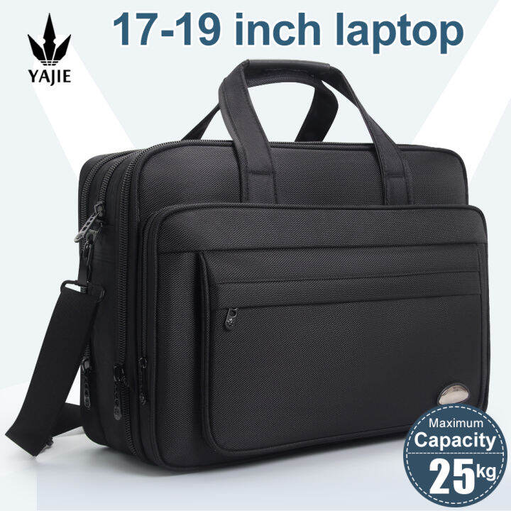 Large Briefcases For Men Canvas Tote Bag Laptop Case 15.6 Inch 17 Inch