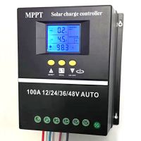 100A/80A/60A Mppt/pwm คอนโทรลเลอร์ชาร์จพลังงานแสงอาทิตย์12V/24V/36V/48V Auto Controller เครื่องมือ Solar PV Batteyy Charger พร้อม LCD &amp; Dual USB