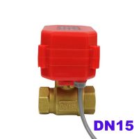 Latão motorizado Ball Valve 2 Way Elétrica Ball Valve 2 Fios de Controle 3 Fios 5 Fios 12V 24V 110V 220V DN15 DN15 Novo