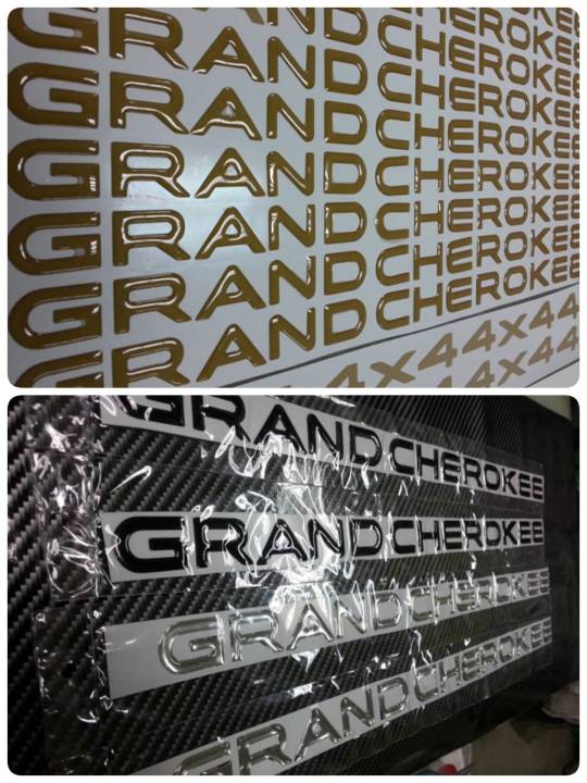 สติ๊กเกอร์ตัดคอมเทเรซิ่นนูน-คำว่า-grand-cherokee-สำหรับติดท้าย-jeep-cherokee-รถจี๊บ-แกรนด์เชอโรกี-ติดรถ-แต่งรถ-sticker