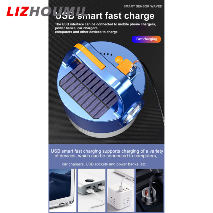 lizhoumil-โคมไฟตั้งแคมป์พลังงานแสงอาทิตย์พกพาได้3โหมดชาร์จไฟได้-usb-ไฟประหยัดพลังงานไฟเต็นท์กลางแจ้ง