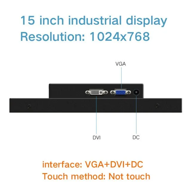 17 10 12 15 Inch Industrial LCD Display Computer Monitor For Tablet VGA