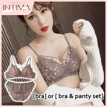 Bra Set Women Adjustable Sexy Thin Lace Push Up Underwear Wireless