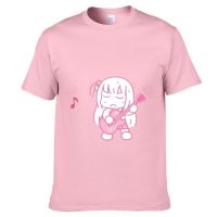 S-5XL ผ้าฝ้าย 100% Bocchi the Rock! Hitori Bocchi เสื้อยืด ผ้าฝ้าย พิมพ์ลายอนิเมะ คุณภาพสูง สไตล์ฮาราจูกุ สตรีท ไซซ์ EU S-5XL