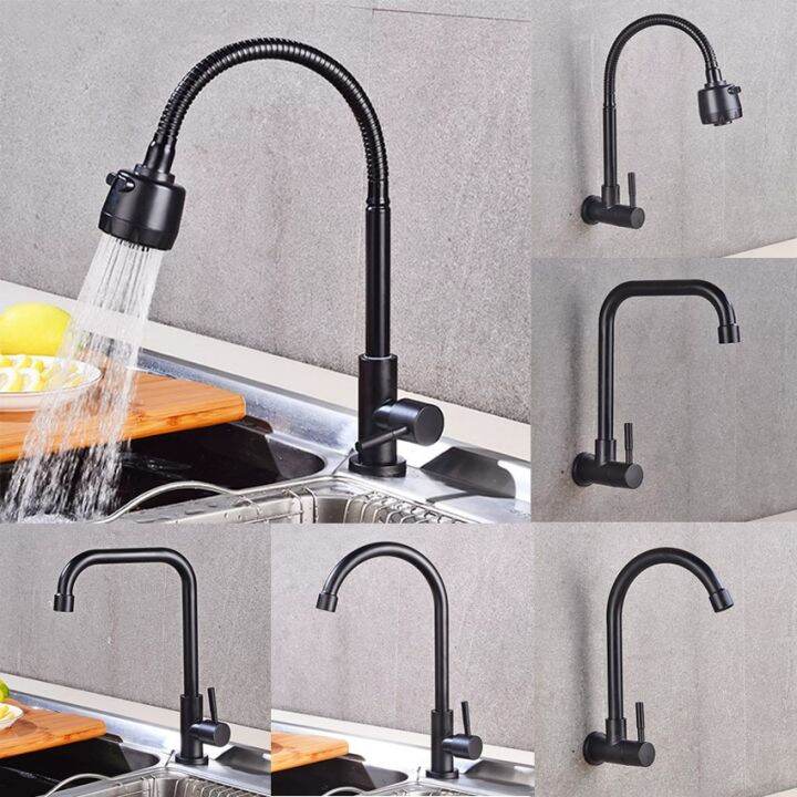 TAIWAN 304 Stainless Steel MATTE BLACK Kitchen Faucet | Lazada PH