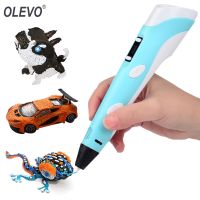 ☒▲ 2021 New 3D Printing Pen DIY 3D Printer Drawing Pens Filament PLA EU USB Plug Best Christmas Birthday Gift for Kids Children