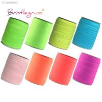 ✇❐ BRISTLEGRASS 50 100 Yard by Roll 5/8 15mm Neon Shiny Fold Over Elastics Bands FOE Spandex Webbing Hair Tie Headband Sewing Trim