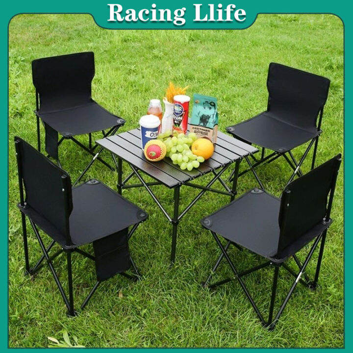 Camping Chair And Table Set Foldable Outdoor Picnic Barbecue Party