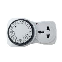 ;.[- 24 Hour Cyclic Timer Switch Kitchen Timer Outlet Loop Universal Timing Socket Mechanical Timer 230VAC 3500W 16A UK EU CN US Plug