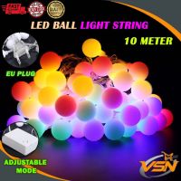 {ItalyNest shop}โคมไฟ LED ขนาดเล็ก Led สายไฟส่องสว่างแบบบอล10เมตร,โคมไฟกระพริบหลอดไฟประดับแบบสายใน Hiasan Kamar ผ้าฝ้ายห้องนอนงานแต่งงาน XP