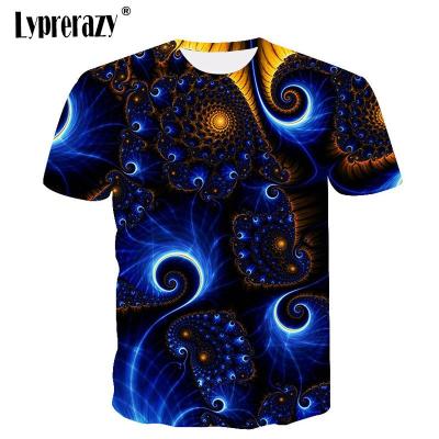 Lyprerazy ตลก 3D Galaxy Star เสื้อยืดพื้นที่เสื้อยืดฮิปฮอปบุรุษเสื้อผ้า V ortex แสงเสื้อเย็นพิมพ์ TEE ท็อปส์